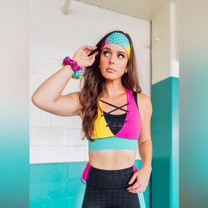 Crowned Athletics Disney Inspired Jack & Sally Pumpkin Queen Work Out Sports Bra